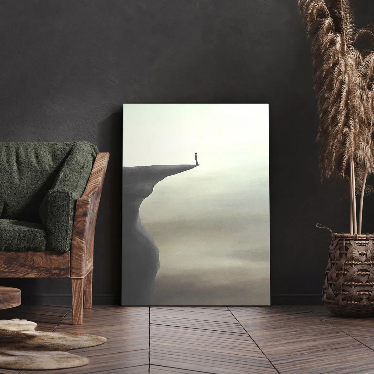 Lærredstryk - Billede på lærred - Opad, selvfølgelig! - 55x100 cm