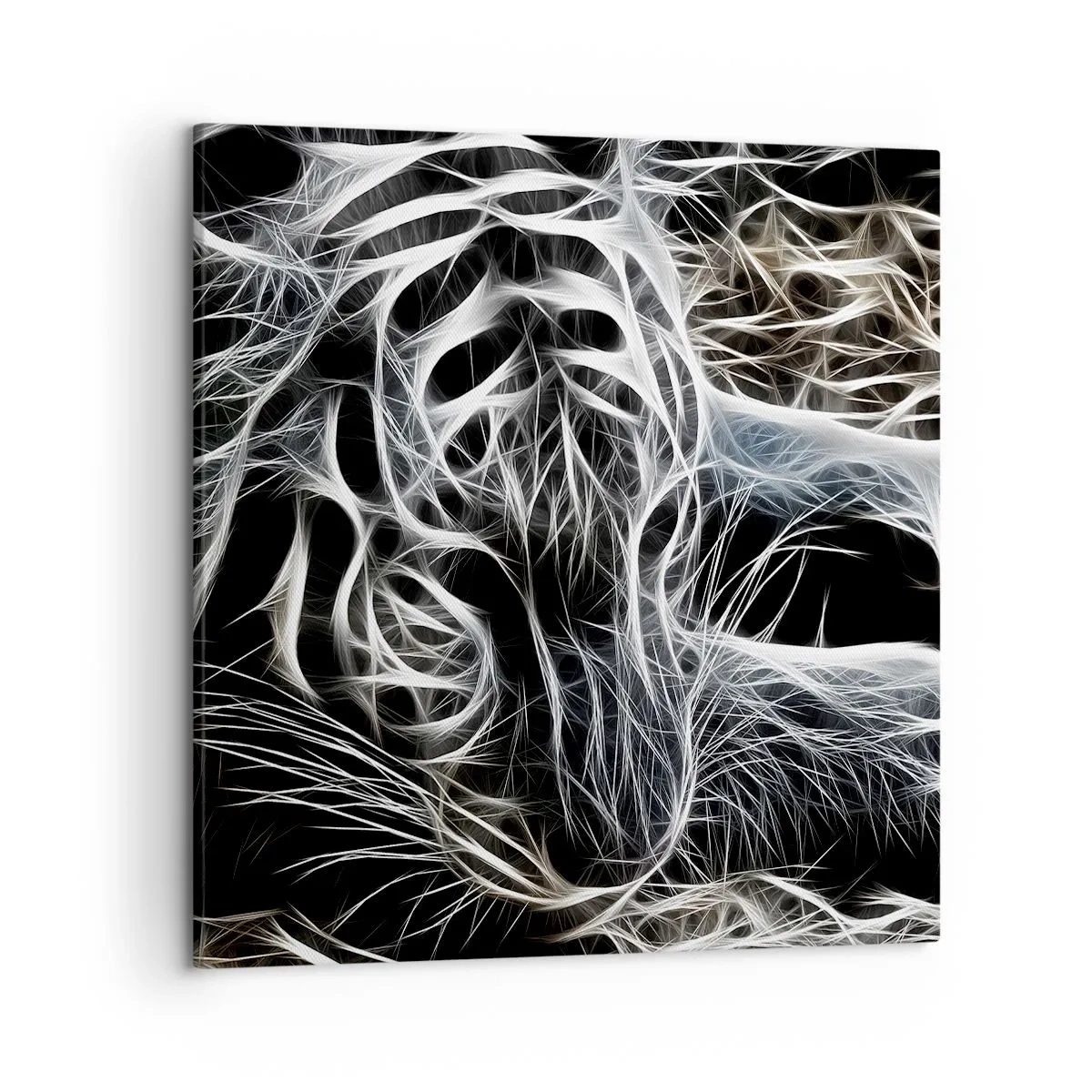 Lærredstryk - Billede på lærred - En undersøgelse af kattens lethed - 50x50 cm