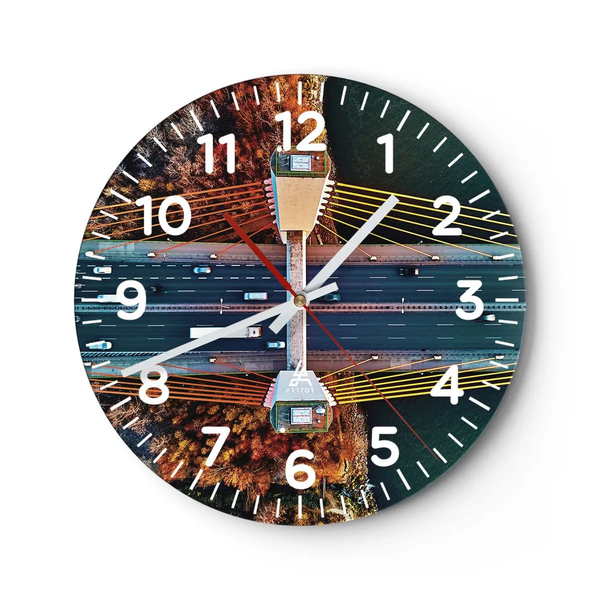 Vægur, Uret - Bag vandet, bag skovene - 40x40 cm