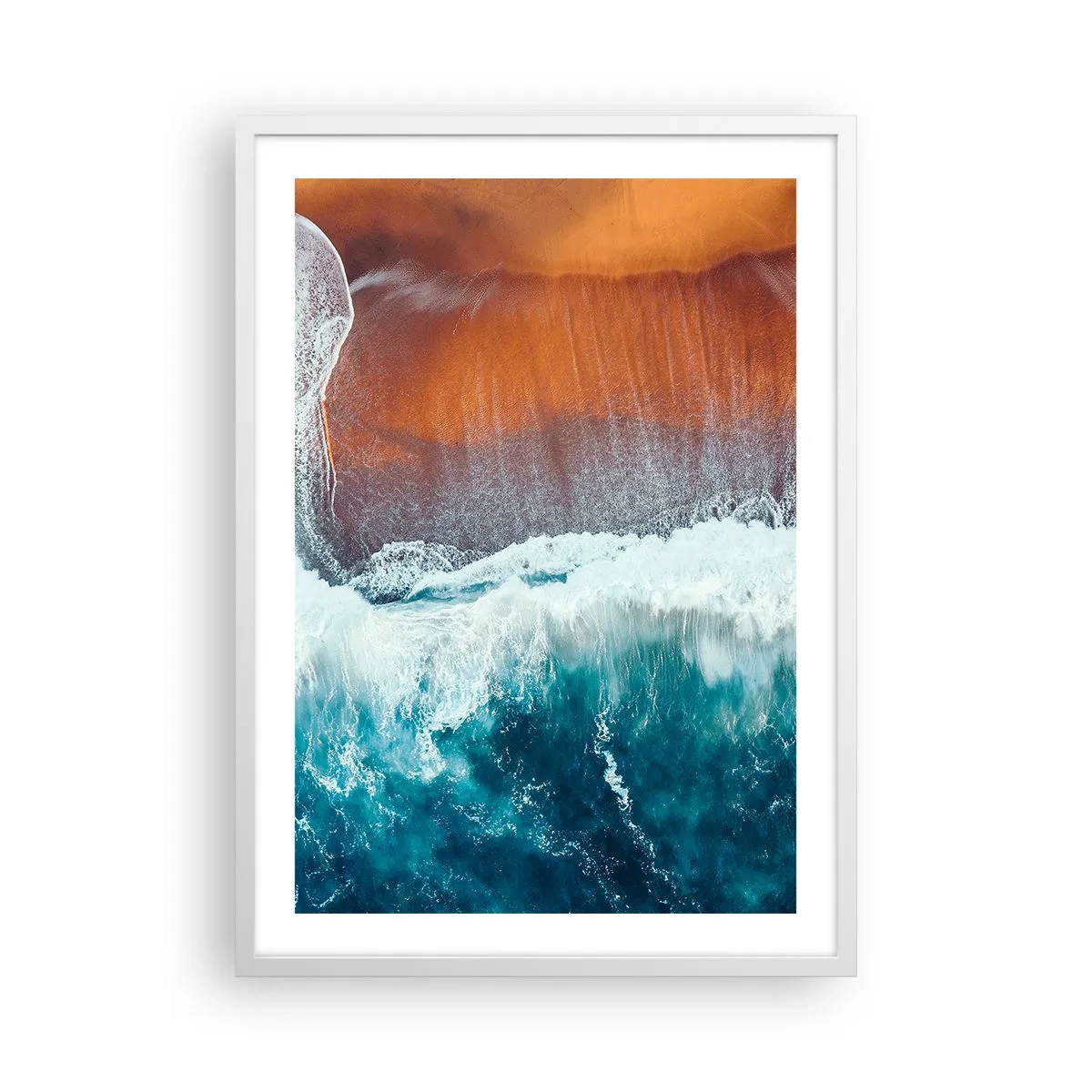 Plakat i hvid ramme - Et strejf af havet - 50x70 cm