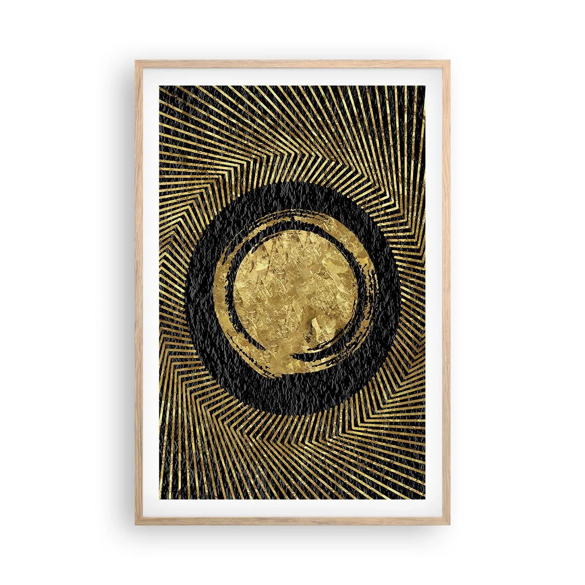 Plakat i ramme af lyst egetræ - Glamour-komposition - 61x91 cm