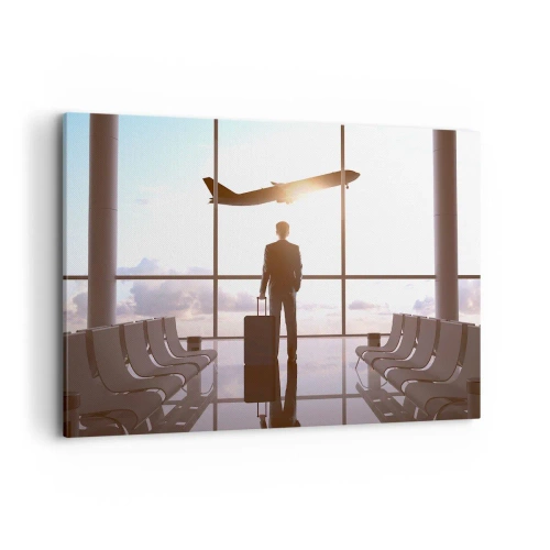 Lærredstryk - Billede på lærred - Du har tid, sæt farten ned - 100x70 cm