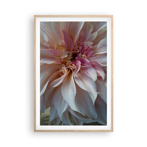 Plakat i ramme af lyst egetræ - Blomstrende friskhed - 61x91 cm