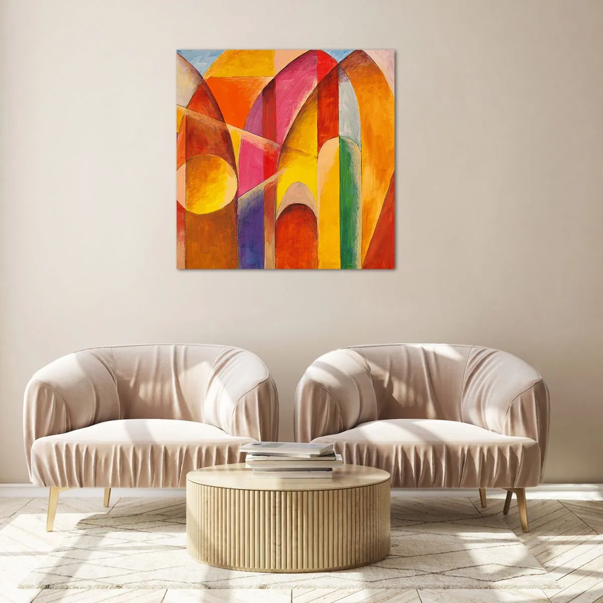 Billede på glas - Solens katedral - 40x40 cm