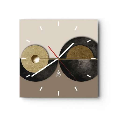 Vægur, Uret - Variationer omkring en cirkel - 30x30 cm