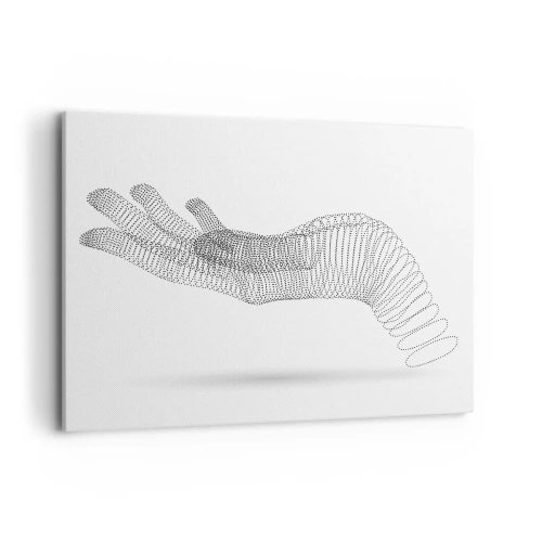 Lærredstryk - Billede på lærred - Fjedrende hånd - 100x70 cm