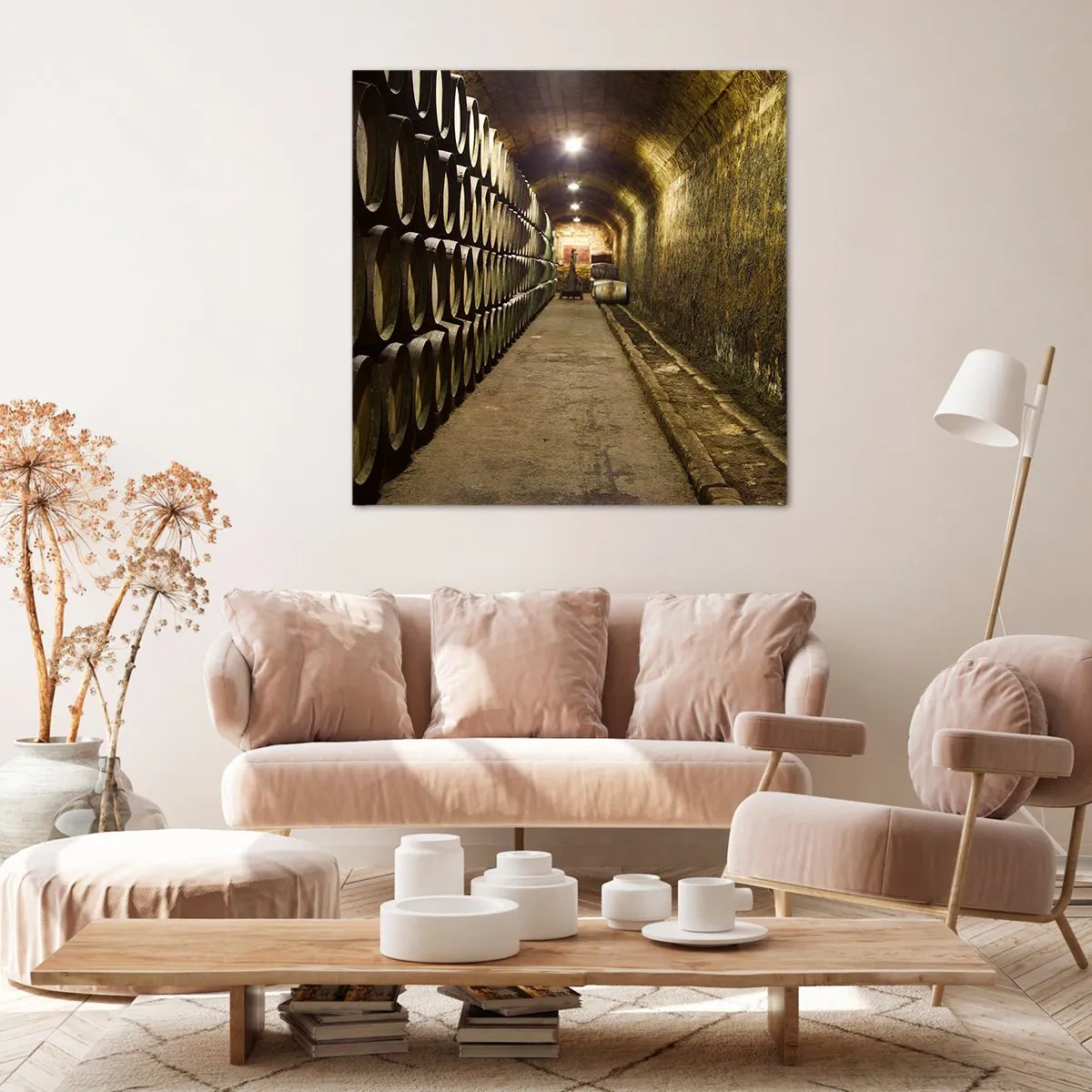 Lærredstryk - Billede på lærred - Det er godt at ligge ned - 70x70 cm