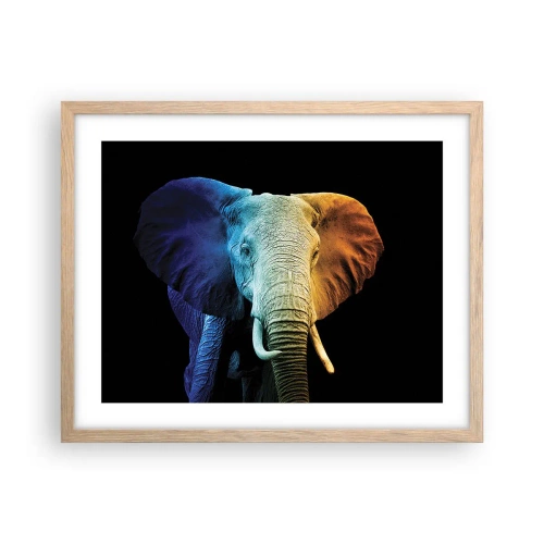 Plakat i ramme af lyst egetræ - Excentrisk, ikke underlig - 50x40 cm