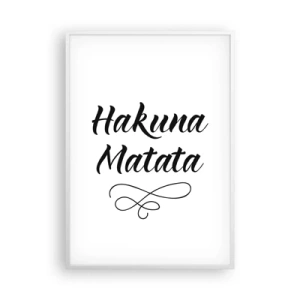 Plakat i hvid ramme - Bedste råd - 70x100 cm