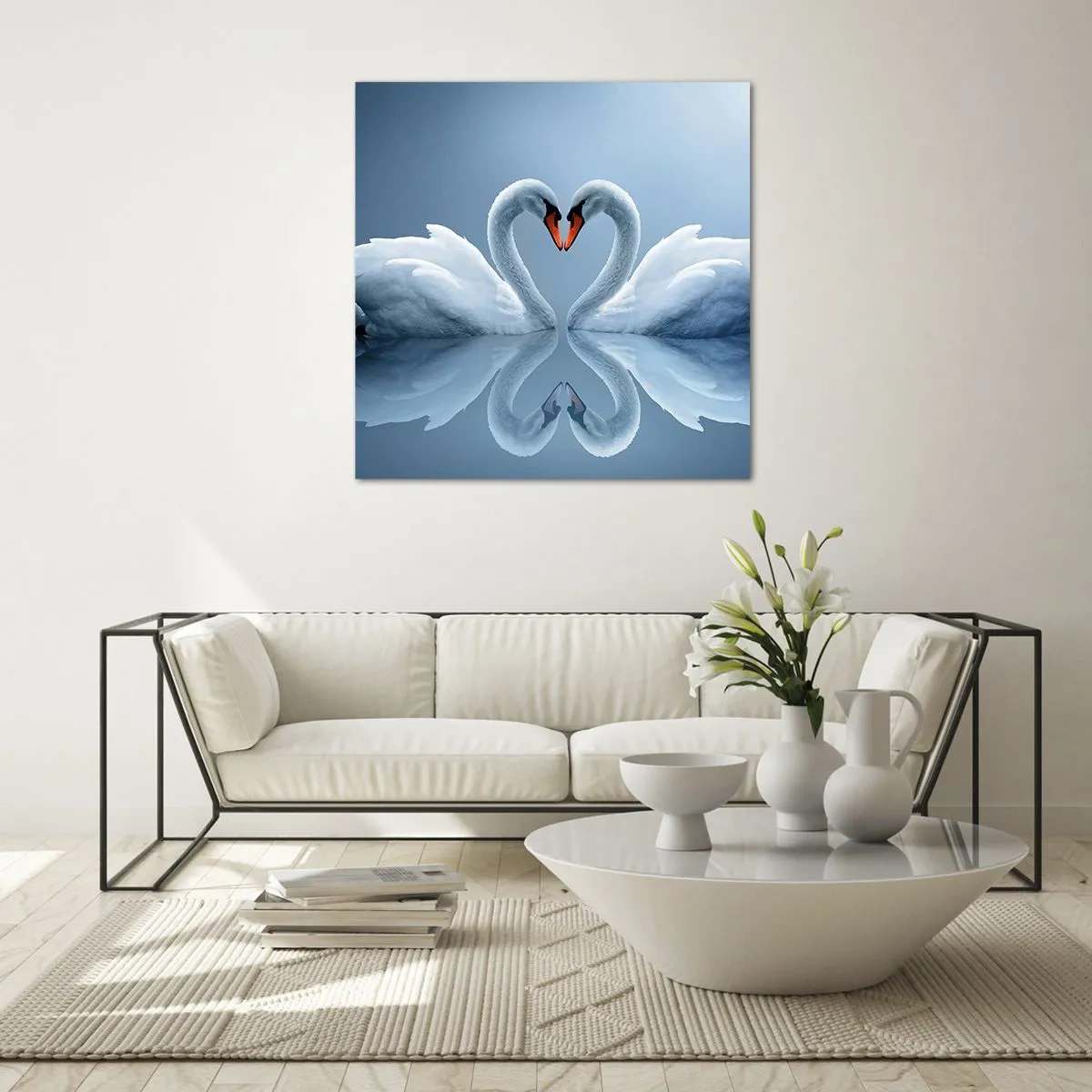 Billede på glas - Tid til kærlighed - 30x30 cm