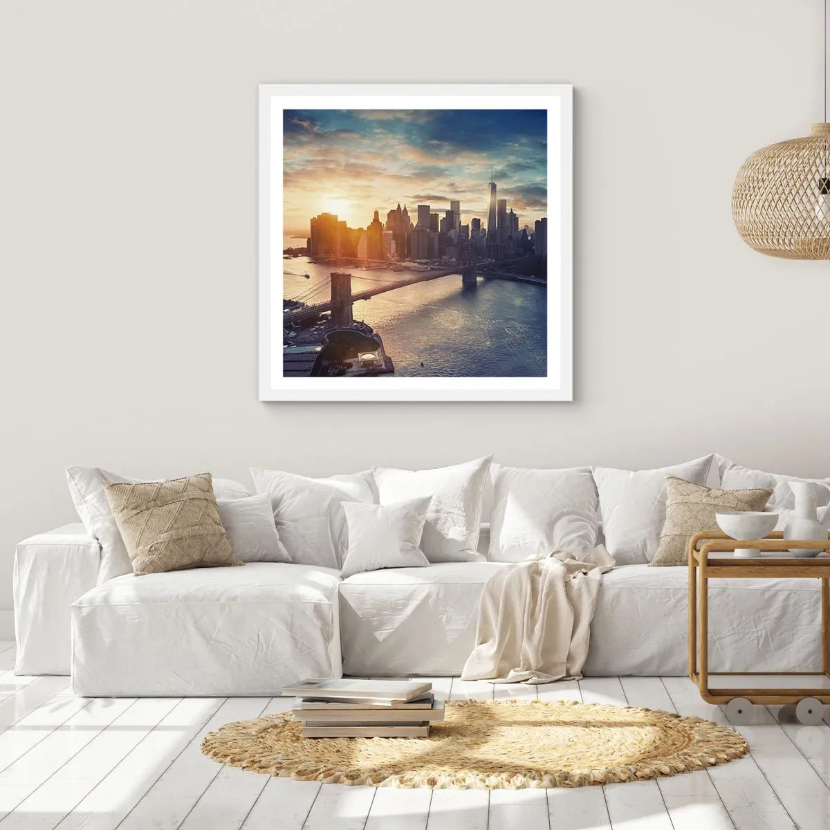 Plakat i hvid ramme - Et monument til vestlig kultur - 60x60 cm