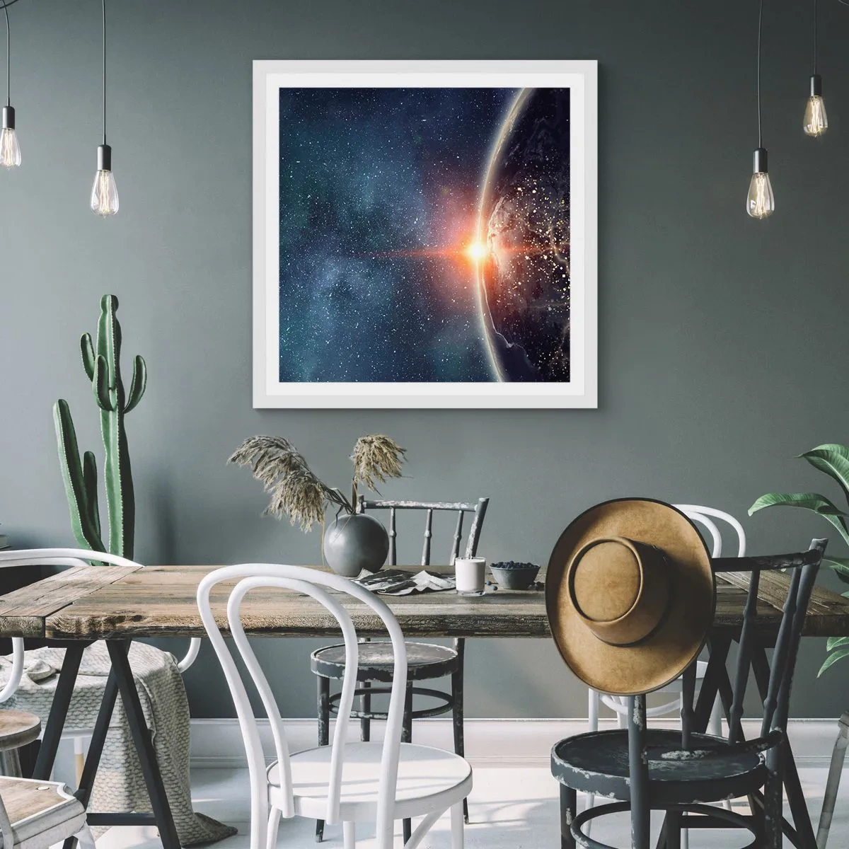 Plakat i hvid ramme - I det nye perspektiv - 30x30 cm