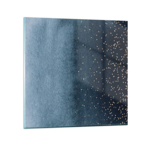 Billede på glas - Sammensætning - blå faser - 30x30 cm