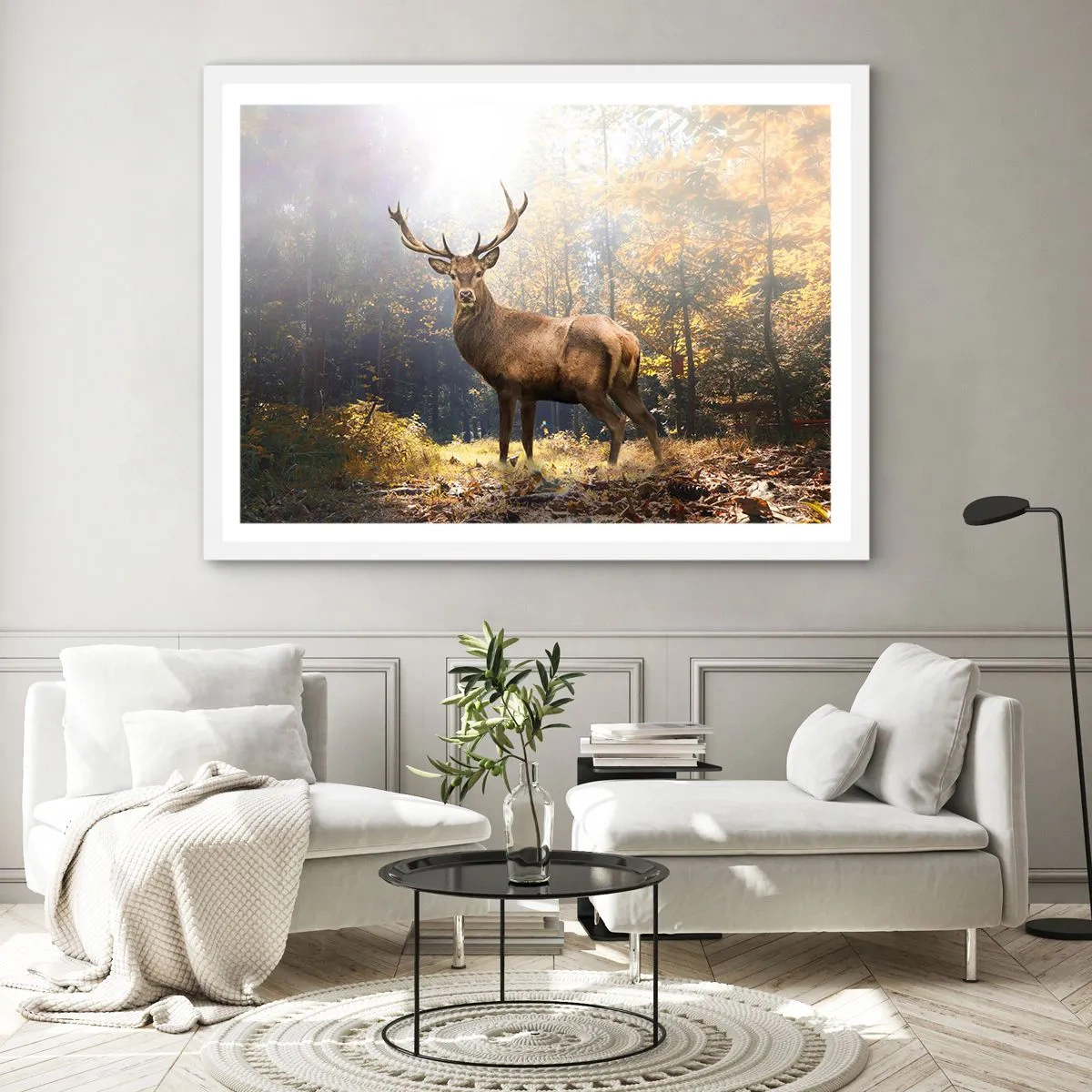 Plakat i hvid ramme - I fuld majestæt - 91x61 cm