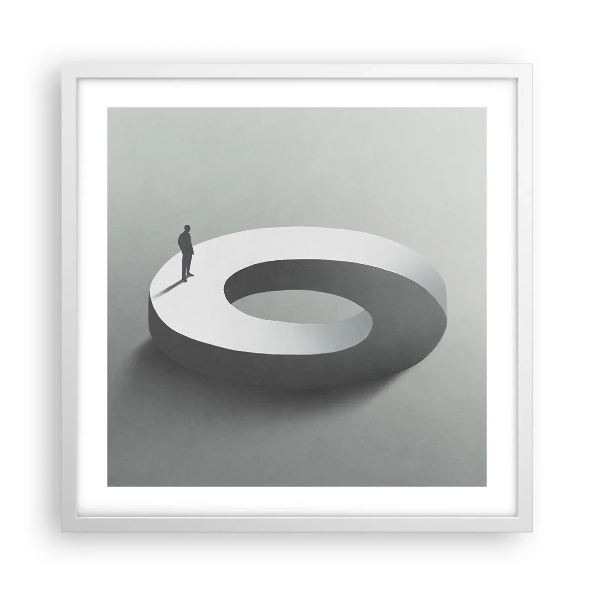 Plakat i hvid ramme - Og vær klog - 50x50 cm