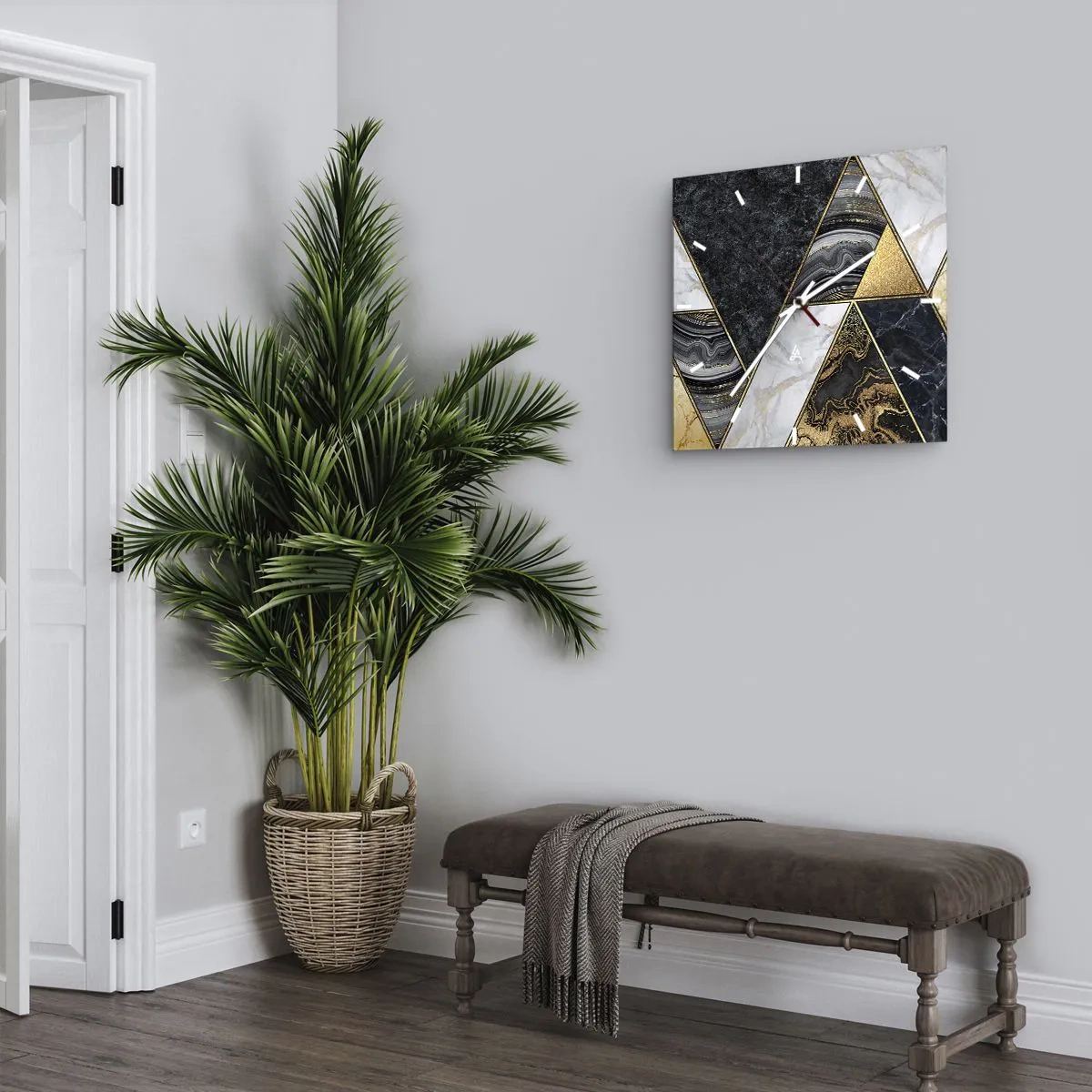 Vægur, Uret - Sten for sten - 40x40 cm