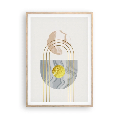 Plakat i ramme af lyst egetræ - Lysstyrke og udstråling - 70x100 cm