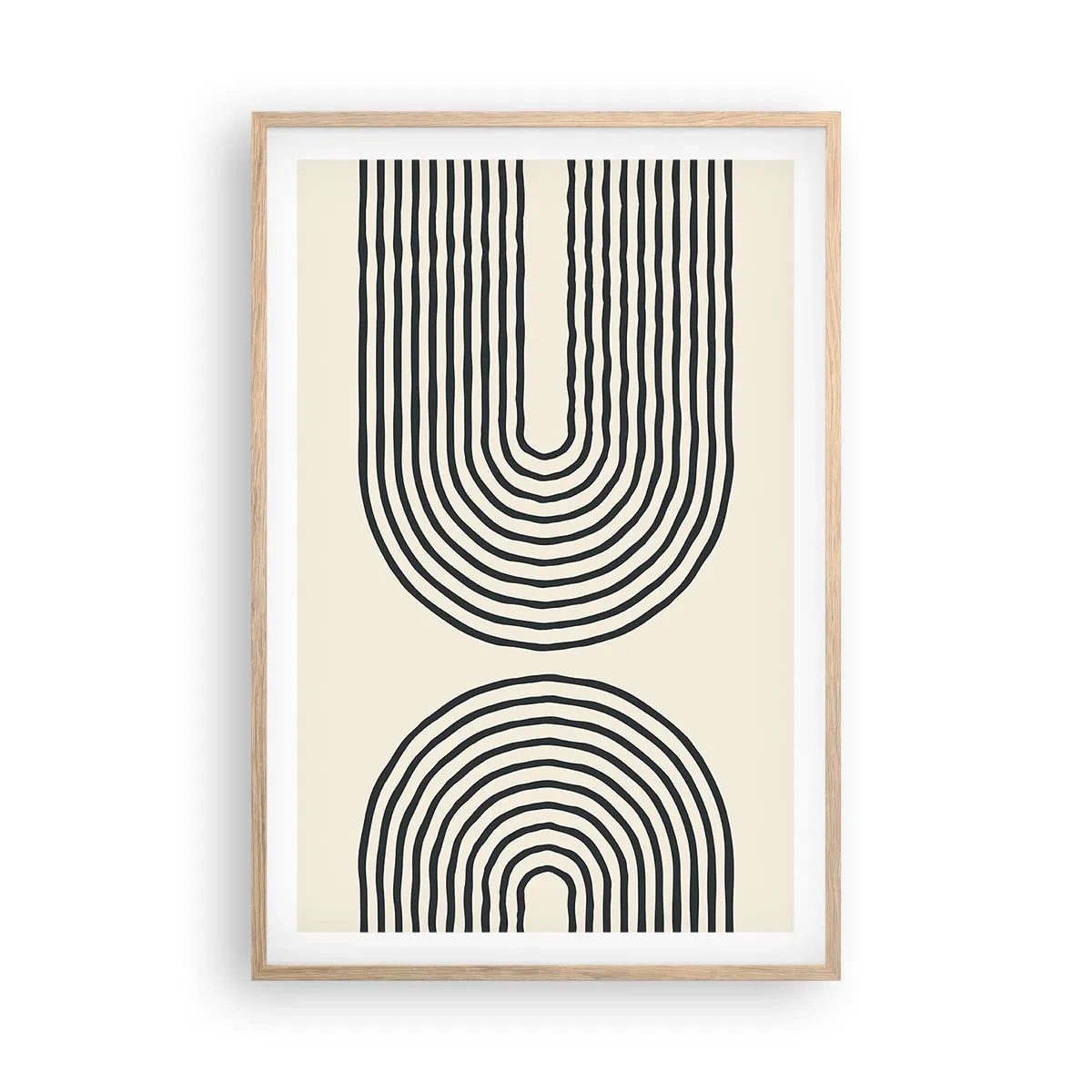 Plakat i ramme af lyst egetræ - Kommer snart... - 61x91 cm