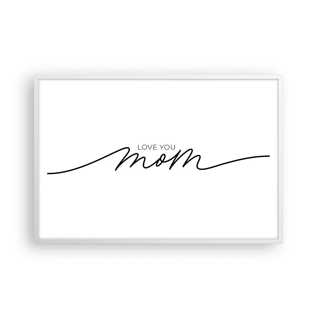 Plakat i hvid ramme - Stor følelse - 91x61 cm