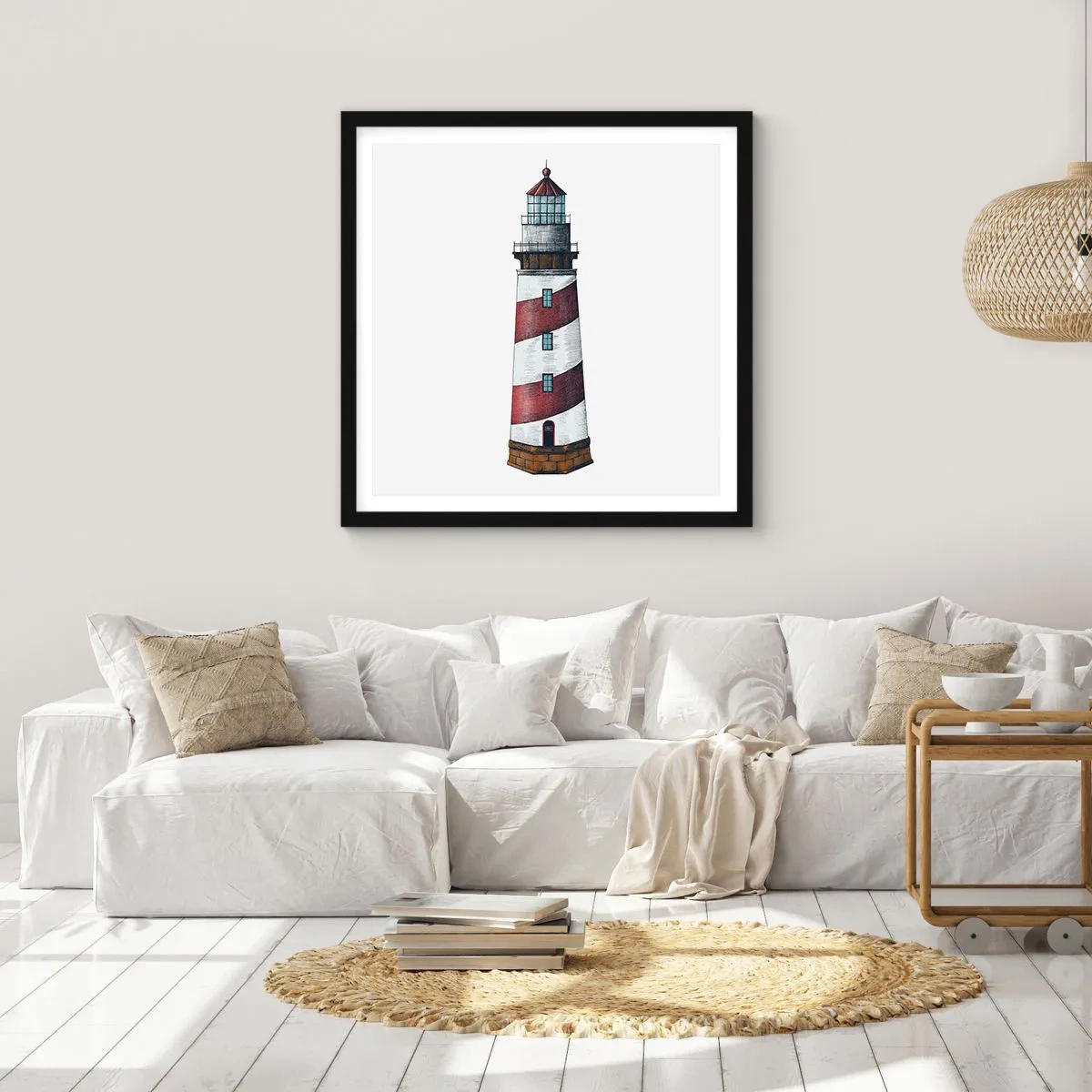 Plakat i sort ramme - Altid på vagt - 30x30 cm