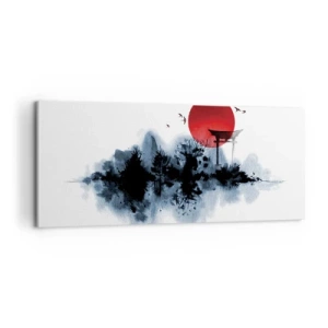 Lærredstryk - Billede på lærred - Et japansk synspunkt - 100x40 cm