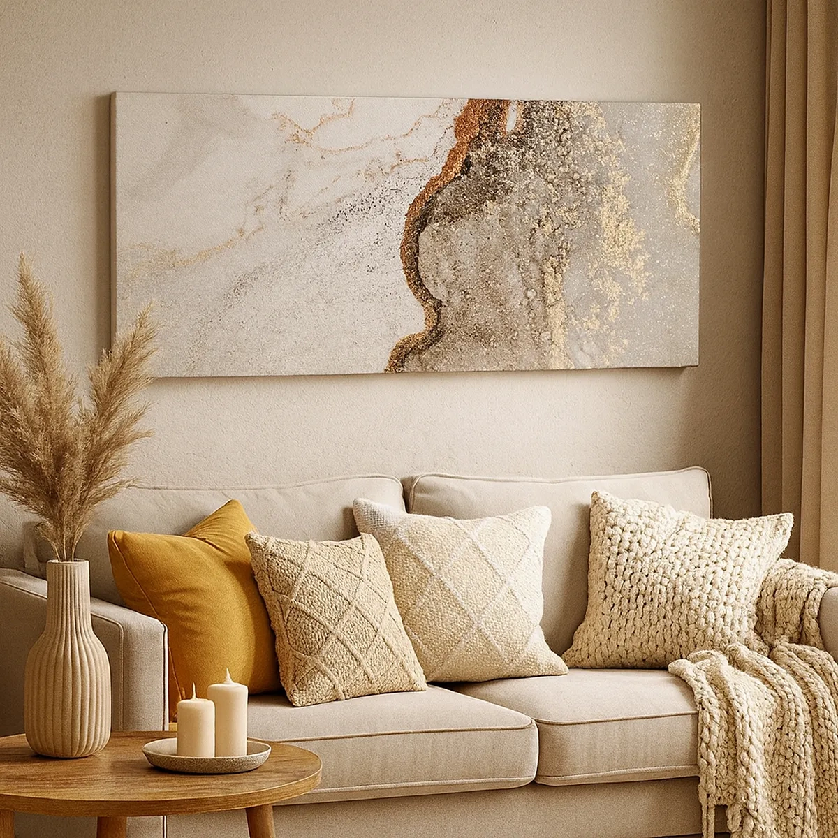 Lærredstryk - Billede på lærred - På farvegrænsen - 30x30 cm