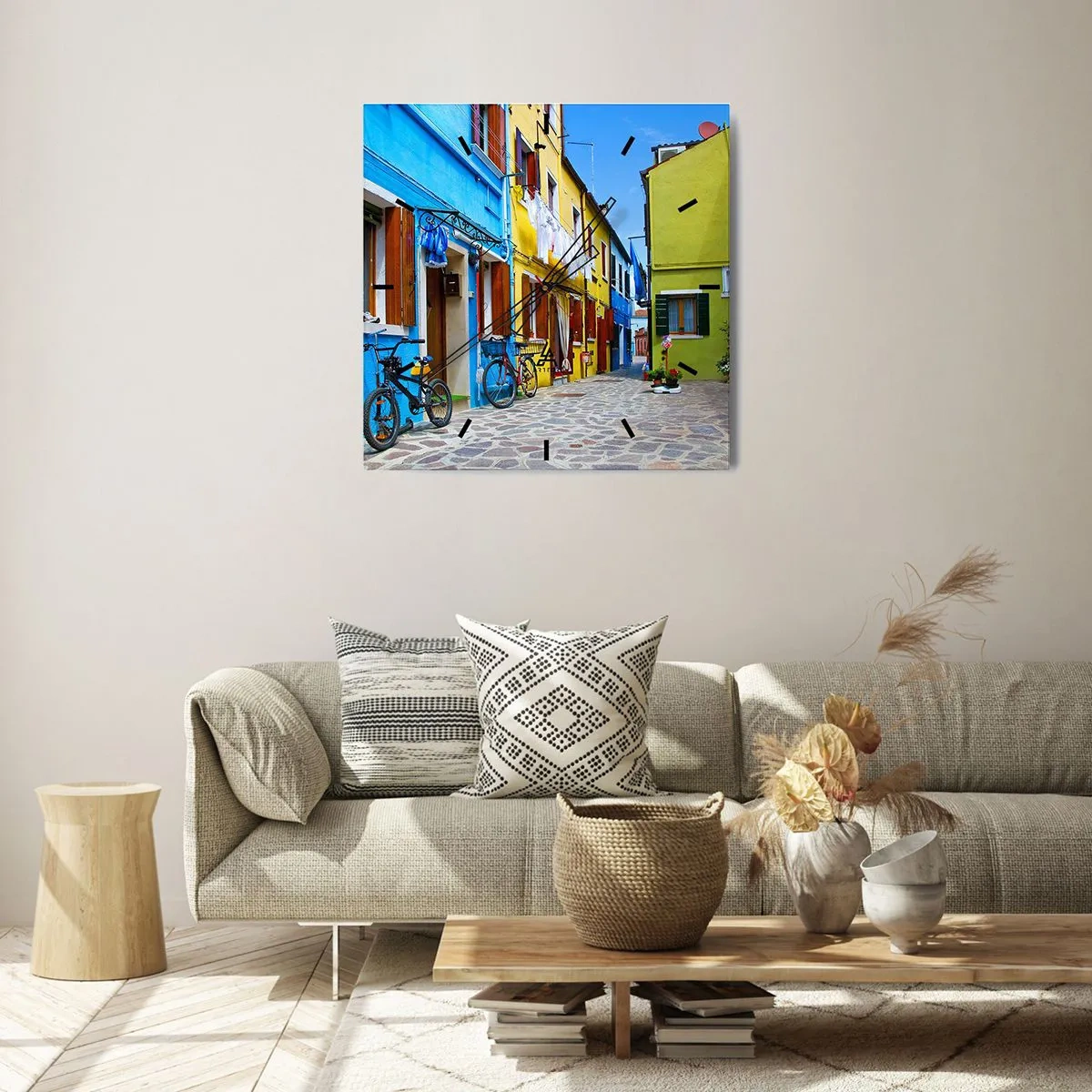 Vægur, Uret - Pastel, sød gyde - 30x30 cm