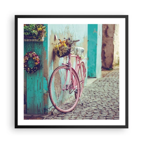 Plakat i sort ramme - Jeg vender tilbage om lidt - 60x60 cm