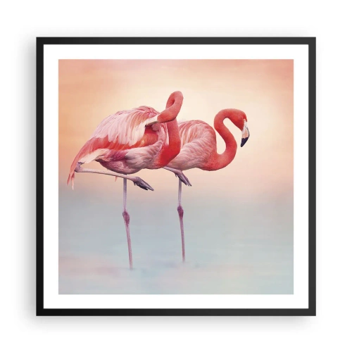 Plakat i sort ramme - I farven af den nedgående sol - 60x60 cm