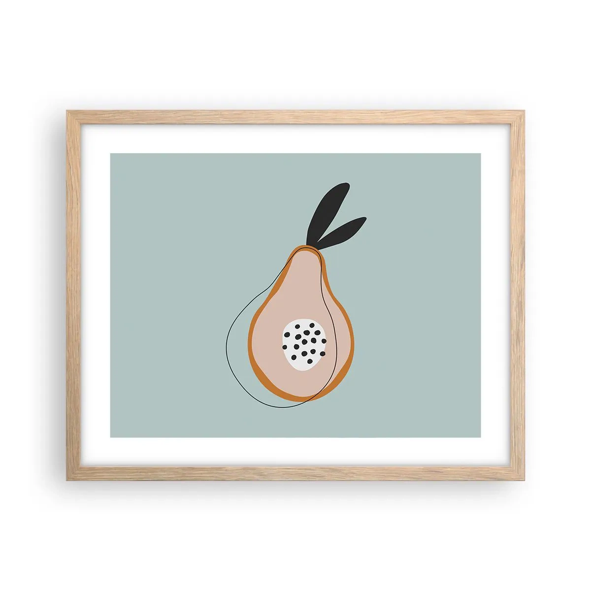 Plakat i ramme af lyst egetræ - Trænge ind i tingenes natur - 50x40 cm