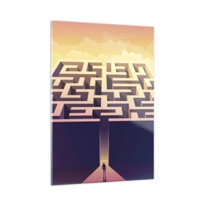 Billede på glas - Tid til beslutning - 50x70 cm