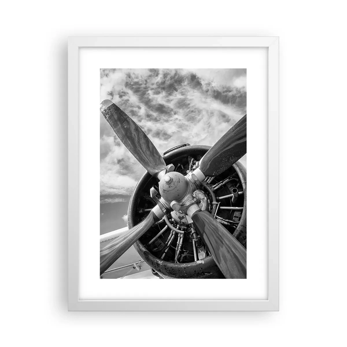 Plakat i hvid ramme - Himmelens erobrer - 30x40 cm