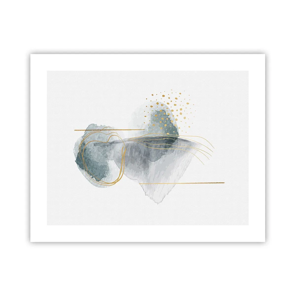 Plakat - Om forholdet mellem grå og guld - 50x40 cm