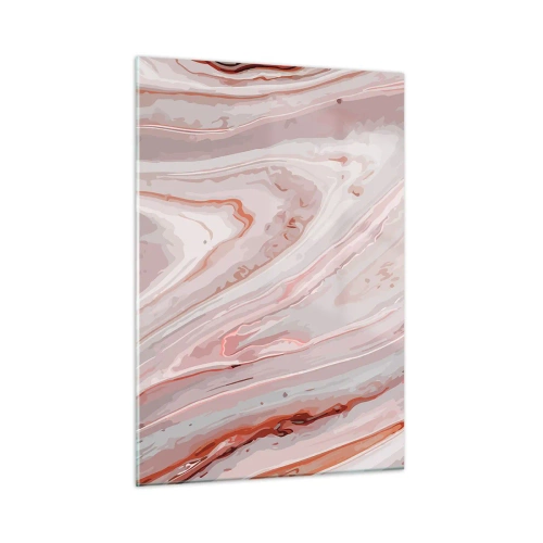Billede på glas - Flydende lyserødt - 50x70 cm