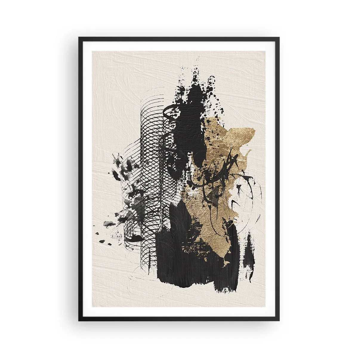 Plakat i sort ramme - Komposition med lidenskab - 70x100 cm