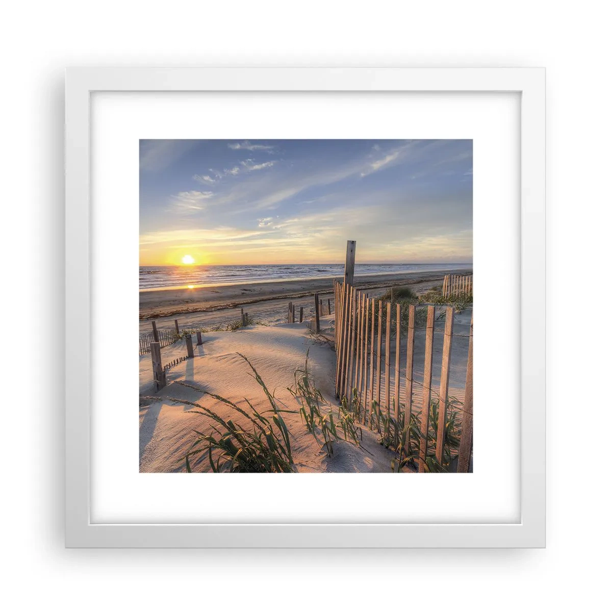 Plakat i hvid ramme - Vindens blænding og skygge - 30x30 cm