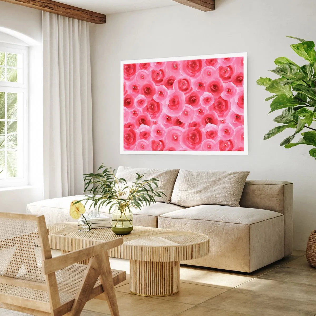 Plakat - Roser under og over - 91x61 cm