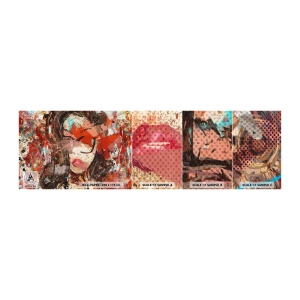 Fototapet Prøve Standard Eco - Ingen ved, hvordan du virkelig er - Abstraktion, Portræt af en kvinde, Grafik - 100x30 cm