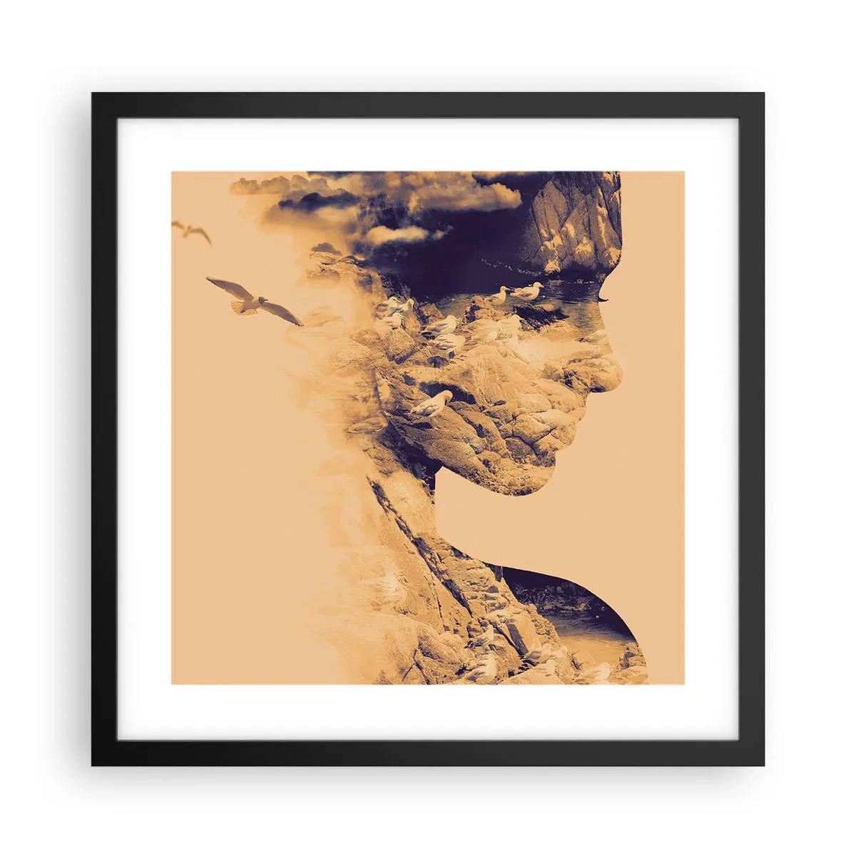 Plakat i sort ramme - Smuk af natur - 40x40 cm