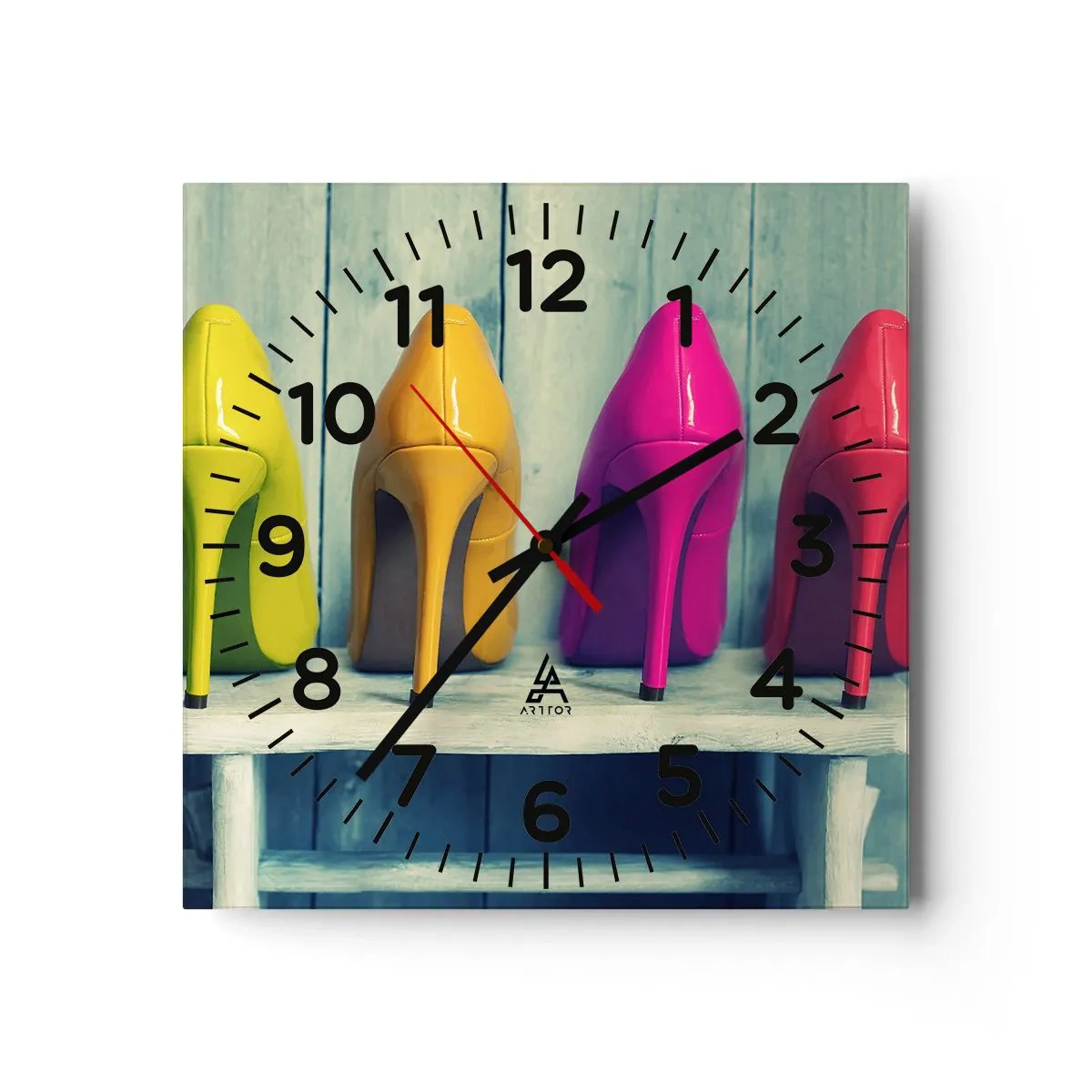 Vægur, Uret - Gå på en regnbue - 40x40 cm