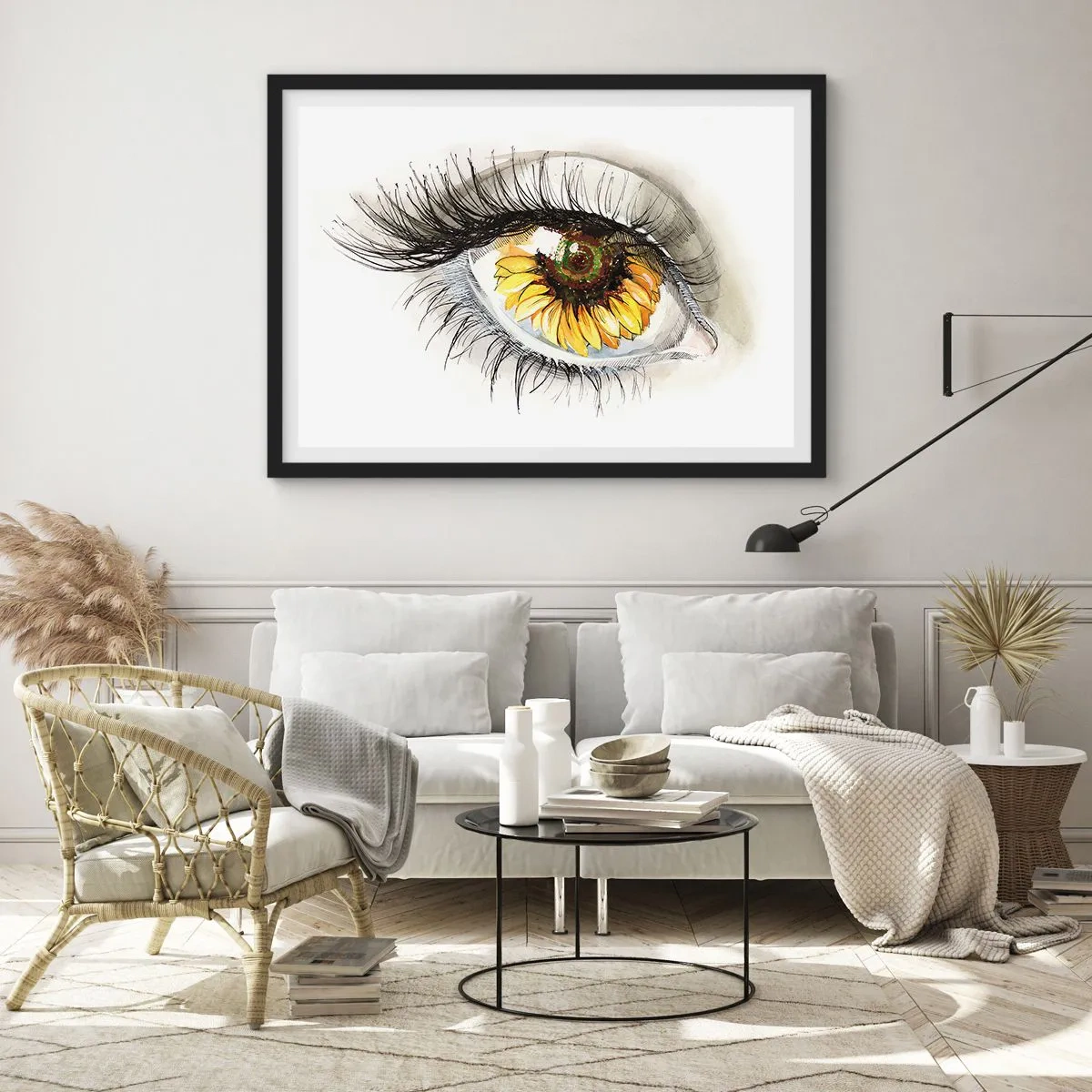 Plakat i sort ramme - Et look lige så varmt som sommeren - 50x40 cm