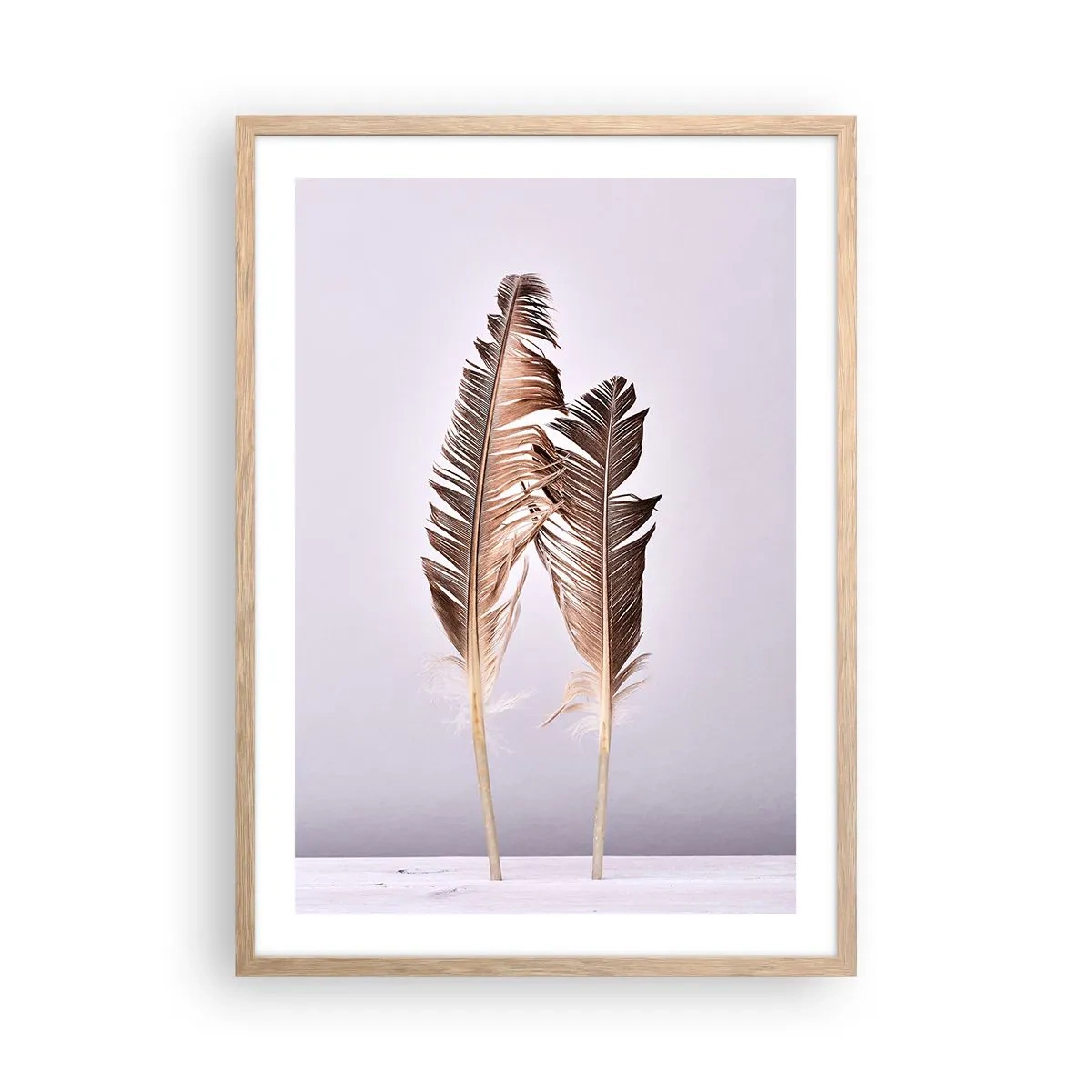 Plakat i ramme af lyst egetræ - Mod intetheden - 50x70 cm