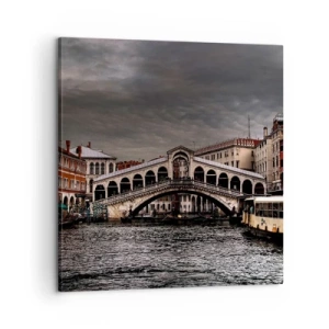 Lærredstryk - Billede på lærred - Løftet om en venetiansk aften - 60x60 cm