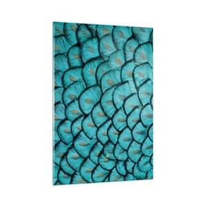 Billede på glas - Den store fjer-galla - 80x120 cm