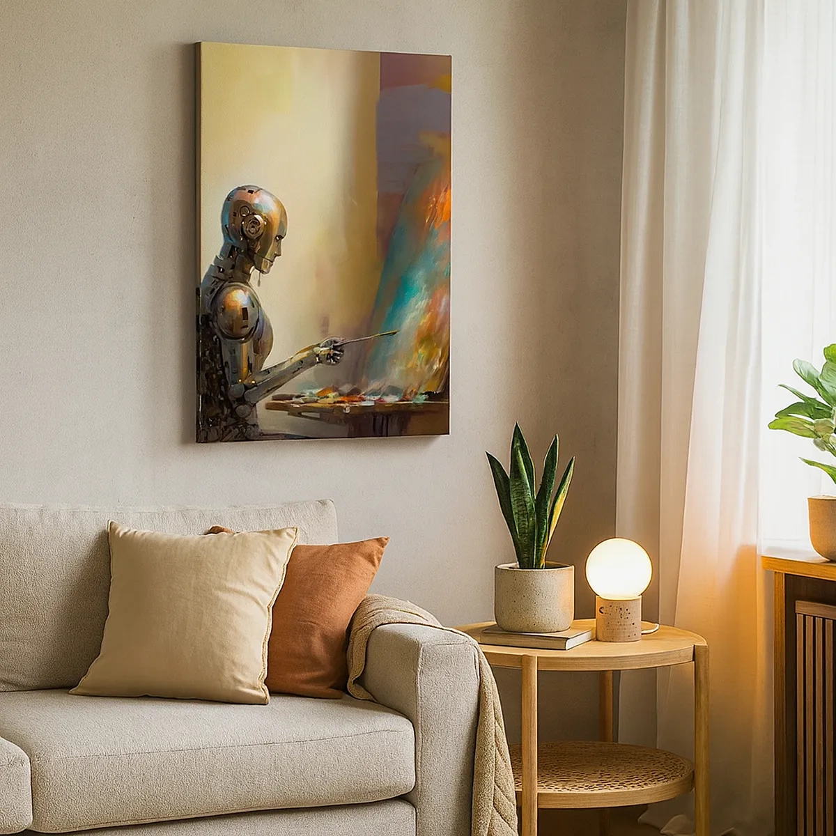 Lærredstryk - Billede på lærred - Fremtidens kunst - 50x70 cm