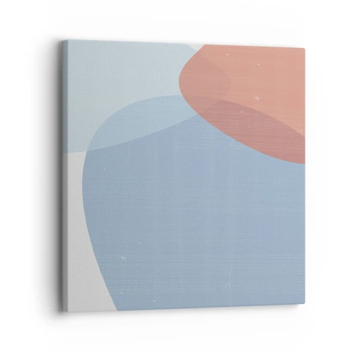 Lærredstryk - Billede på lærred - Pastelfarvede relationer - 30x30 cm