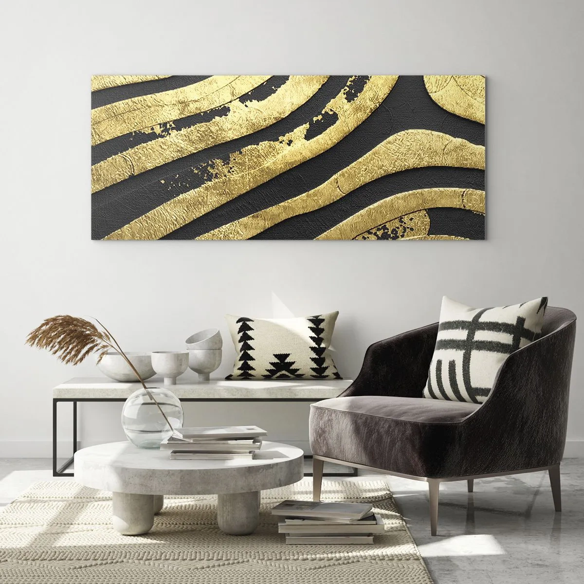 Billede på glas - Alt flyder - 90x30 cm