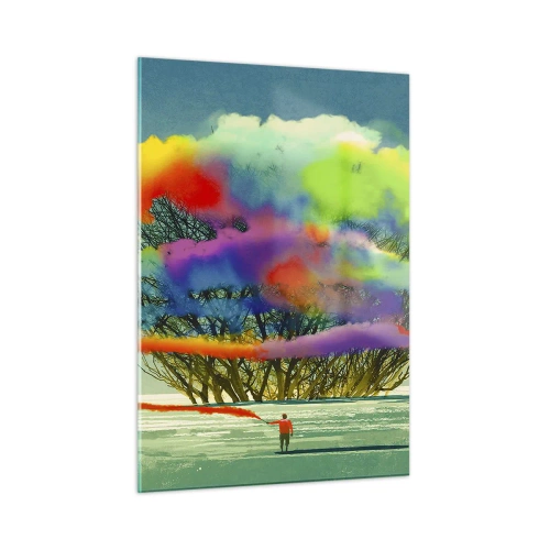 Billede på glas - Giv liv til denne verden - 50x70 cm