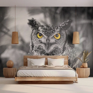 Fototapet Selvklæbende Deluxe Sticker - Intet kan skjules - Fugle, Ugle, Natur - 100x70 cm