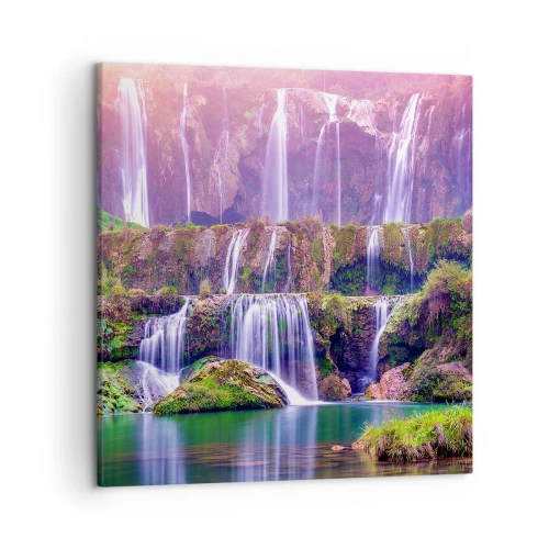 Lærredstryk - Billede på lærred - Trappe til himlen - 50x50 cm